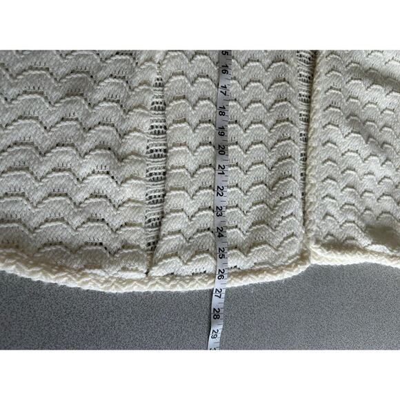 Lane Bryant One Size‎ Collared Crochet Knit Poncho Cape Cream Wrap Shawl Wool - Picture 5 of 9